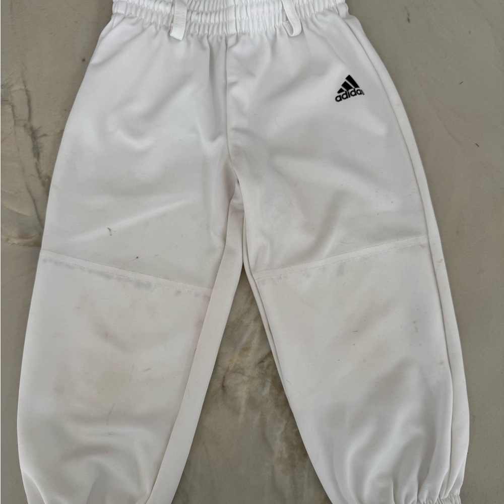 Adidas Kids White T-ball Pants size XS